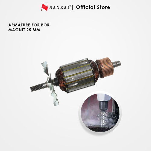 [EZM.8701321] Sparepart Armature Mesin Bor Magnet 25mm Nankai