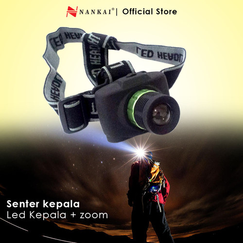 [EZM.8701326] Senter Kepala / Head Lamp LED ZOOM Nankai