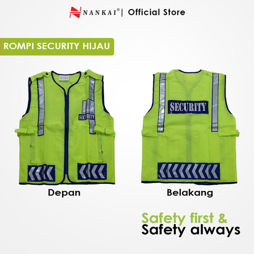 [EZM.8701330] Rompi Safety Pengaman Security Hijau Nankai