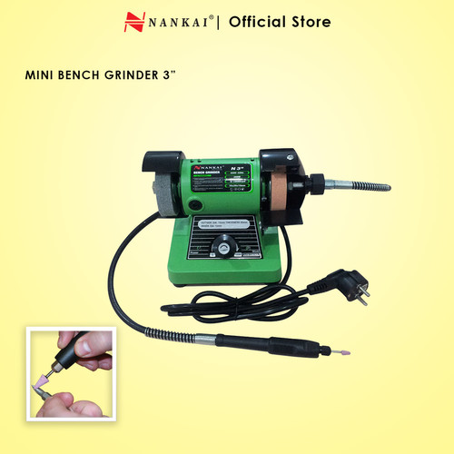 [EZM.8701365] Nankai Mesin Gerinda / Gurinda Duduk Mini / Mini Bench Grinder 3"