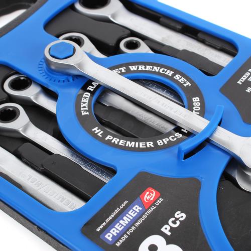[EZM.8600079] HL Kunci Ring Pas Set Ratchet 72T Wrench Set HL Premier 8PCS HL38T08B