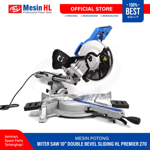 [EZM.8600096] HL Mesin Potong Aluminium / Miter Saw 10" Double Bevel Sliding HL Premier 270