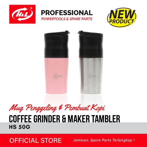 [EZM.8600774] HL All In One Coffee Grinder & Maker Tumbler HS 50G