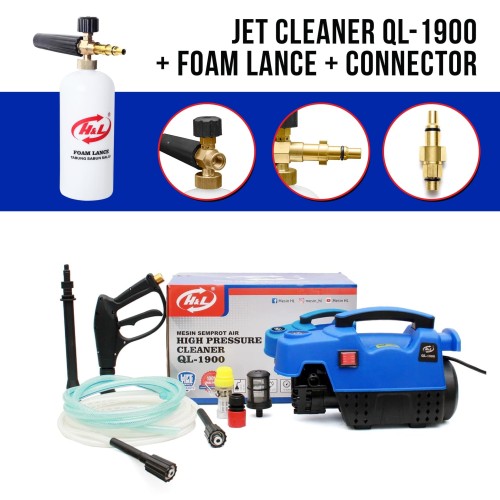 [EZM.8601121] PAKET HEMAT !!! Jet Cleaner QL 1900 + Foam Lance + Connector QL 1900
