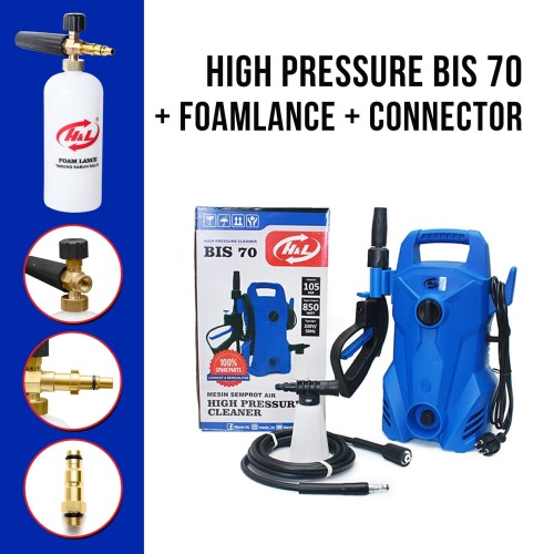 [EZM.8601122] PAKET HEMAT !!! Jet Cleaner BIS 70 + Foam Lance + Connector BIS 70