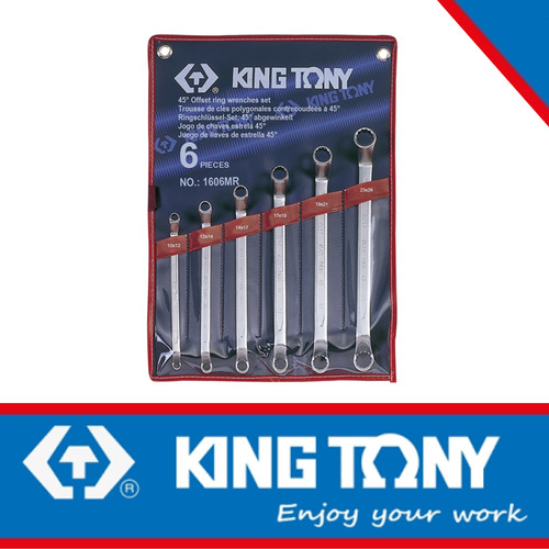 [EZM.8900025] 6 PC. 45° OFFSET RING WRENCH SET 1606MR