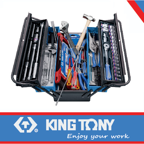 132PC CANTILEVER TOOL BOX SET METRIC & IMPERIAL - KING TONY 9A05-132CR