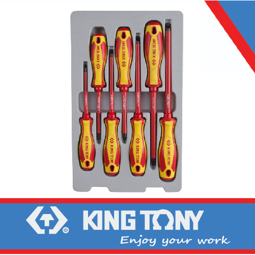 [EZM.8900314] 7 PC. VDE Insulated Screwdriver Set - KING TONY 30617MR