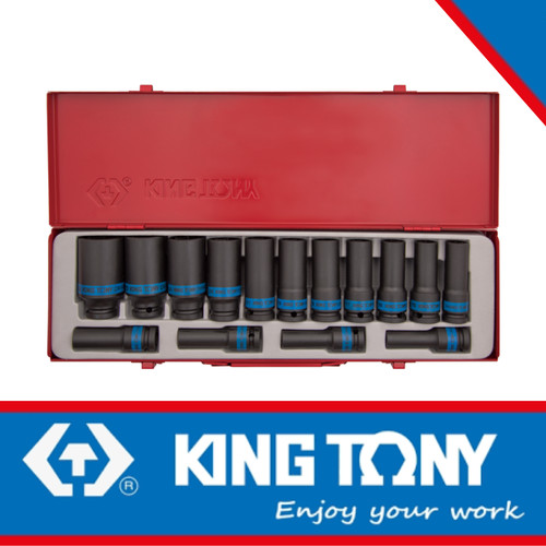 [EZM.8901204] 15PC.1/2"DR.DEEP IMPACT SOCKET SET METRIC BLACK 4415MP03