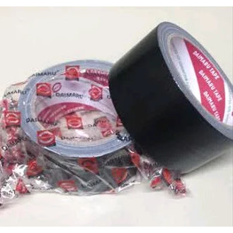 [EZM.8901265] Cloth Tape Daimaru 2" Lakban Kain Hitam