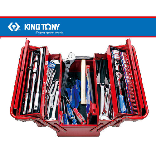 [EZM.8901271] BOX ALAT MURAH 68PC.3 SECTION FOLDTOOL BOX SET KINGTONY-09A05-068MR
