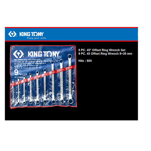 [EZM.8901337] KUNCI RING SET - 9PC.BOX END WRENCH SET METRIC KING TONY - 01609MR