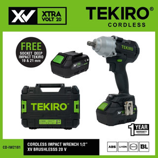 [EZM.4600008] Tekiro Cordless Impact Wrench 1/2" XV Brushless 20 V
