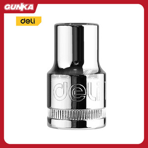 [EZM.8100037] 1/2" Hexagonal Socket (11mm) DELI EDQ4011 Kunci Sok Hex Mata Soket Shock Motor Mobil Inch Segi 6 Silver