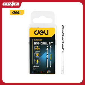 [EZM.8100049] M2 HSS Drill Bit (ø4mm) DELI EDL16040G Mata Bor Besi Plat Metal Steel Silver