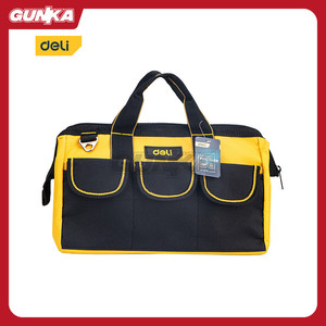 [EZM.8100058] Tool Bags (13") DELI EDL430013 Tas Kain Oxford Alat Perkakas Tukang Mekanik Kuning Hitam