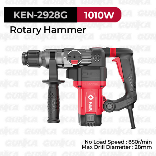 [EZM.8100092] Heavy-Duty Rotary Hammer Drill (SDS-Plus 1010W) KEN-2928G Mesin Bor Bobok Beton Listrik Dual Mode Durable Industrial High-Grade Milwaukee OEM