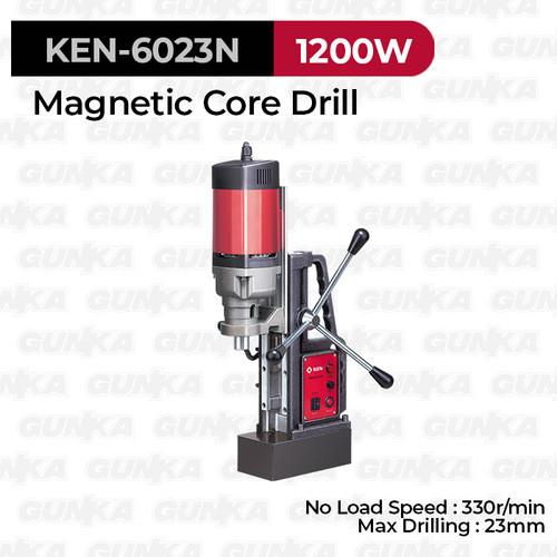 [EZM.8100094] Heavy-Duty Magnetic Core Drill (23mm Mt2 1200W) KEN-6023N Mesin Bor Duduk Magnet Presisi Listrik Durable Industrial High-Grade Milwaukee OEM