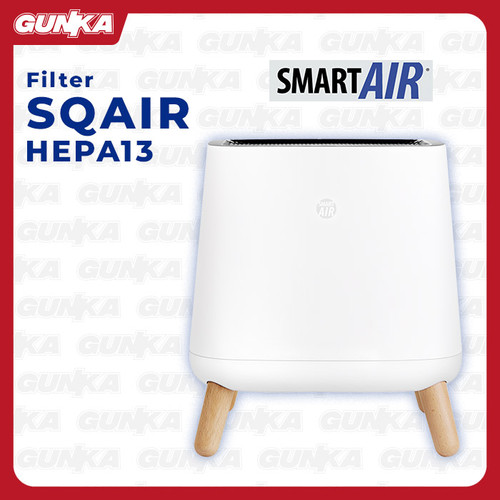 [EZM.8100108] Air Purifier SmartAIR SQAir (CADR 230m³/h HEPA H13) Pembersih Udara Ruangan Mini 11m² Filter Senyap 23 dB Penyaring Penyaring Anti Debu Tungau Virus Pollen Alergi Allergy Allergen Alergen Spora Jamur Fungi No Ozone/Ion/UV