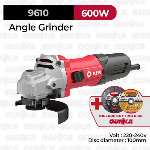 [EZM.8100116] Angle Grinder (600W 100mm 4") KEN-9610 Mesin Gerinda Grinda Gurinda Grenda Grinder Listrik Saklar Switch Samping Inch