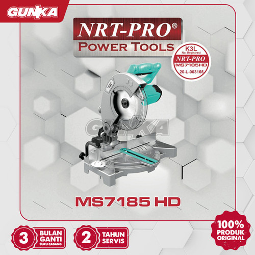 [EZM.8100146] Mitre Saw (7") NRT-Pro MS7185HD Mesin Gergaji Miter Mitter Saw Listrik Aluminium Inch