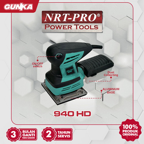 [EZM.8100161] Rotary Orbital Sander (190 mm x 187mm) NRT-Pro 945HD Mesin Amplas Listrik Bulat Putar 5 Inch Inci