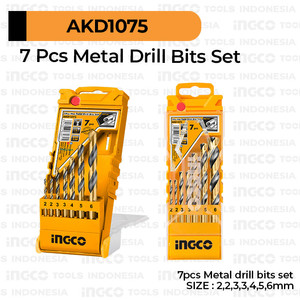 [EZM.8100699] 7-Pcs Metal Drill Bits Set (2-6 mm) INGCO AKD1075 Paket Mata Bor Besi