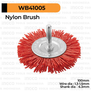 [EZM.8100726] Nylon Circular Brush (Bor 4") INGCO WB41005 Sikat Nilon Piring Abrasif