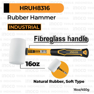 [EZM.8100749] Soft Rubber Mallet (16 oz) INGCO HRUH8316 - Palu Karet Malet Keramik