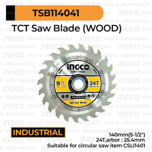 [EZM.8100755] TCT Saw Blade (5 1/2"/140mm 24T) INGCO Mata Gergaji Kayu Circular Inch