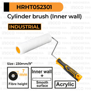 [EZM.8100779] Roller Brush Interior 9" INGCO HRHT052301 - Gagang Rol Roll Cat Tembok