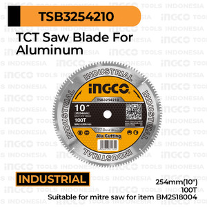 [EZM.8100788] Aluminium TCT Saw Blade (10") INGCO - Mata Potong Miter Mitresaw Inch