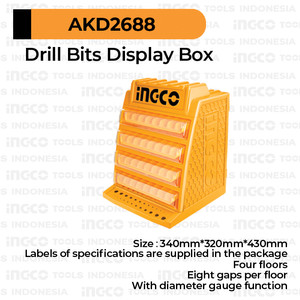 [EZM.8100794] Drill Bits Display Box INGCO AKD2688 - Kotak Penyimpanan Mata Bor