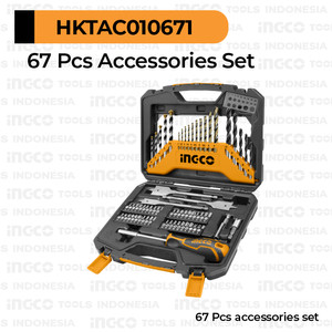 [EZM.8100795] 67Pcs Screw & Drill Bits INGCO HKTAC010671 - Mata Bor Tembok Besi Kayu