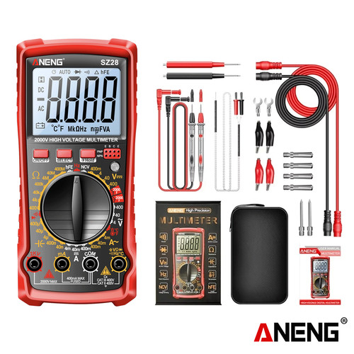 [EZR.2000001] Aneng SZ28 Pro Multimeter Smart 4000 Count Digital AC DC Voltage Current Tester Diode NCV