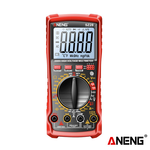[EZR.2000002] Aneng SZ28 Multimeter Smart 4000 Count Digital AC DC Voltage Current Tester Diode NCV