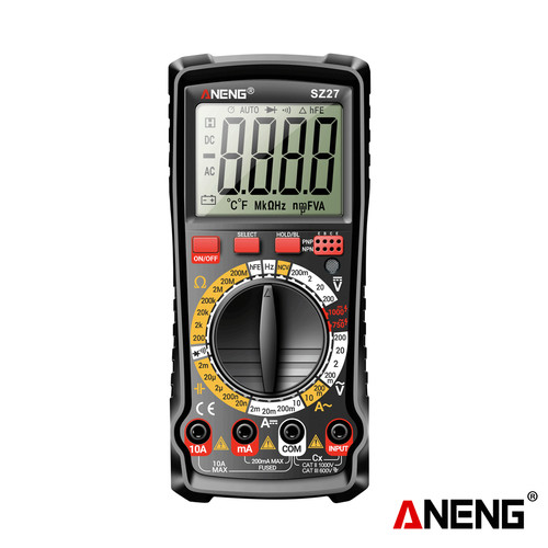 [EZR.2000006] Aneng SZ27 Multimeter 1999 Count Digital AC/DC Voltage Current Ohm Hz Diode NCV Capacitance