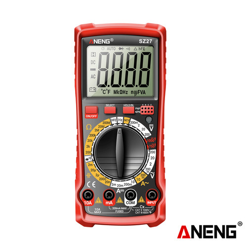 [EZR.2000008] Aneng SZ27 Digital Multimeter HFE Triode Tester AC/DC Voltage Current Meter Hz Capacitor