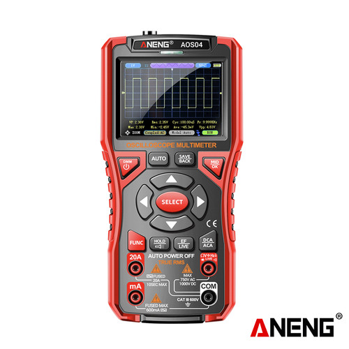 [EZR.2000012] Aneng AOS04 Digital Oscilloscope Multimeter 2in 1 Waveform Storang 10Mhz Oscilloscope AC/DC Voltage