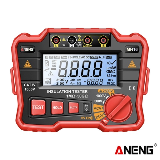 [EZR.2000029] Aneng MH16 Insulation Resistance Tester AC DC Voltage Automatic Discharge Backlit Bright Screen