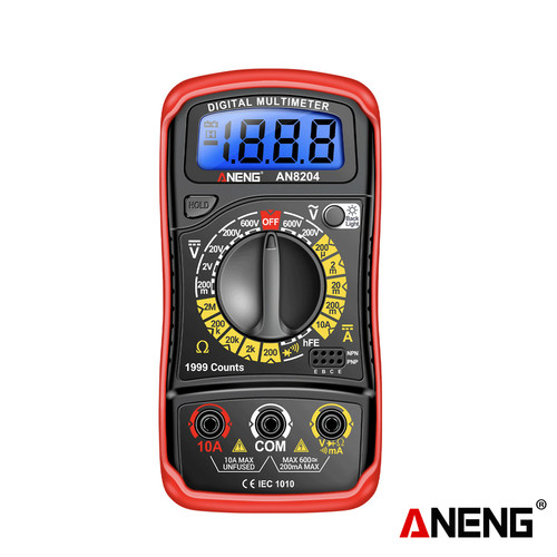 [EZR.2000031] Aneng AN8204 Digital Multitester Voltage Tester hFE Triode LCD Backlight Bazzer Original