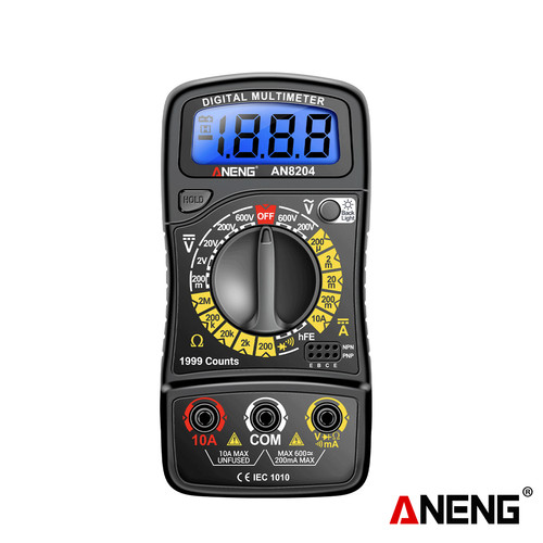 [EZR.2000032] Aneng AN8204 Multitester Digital Voltage Tester hFE Triode LCD Backlight Original