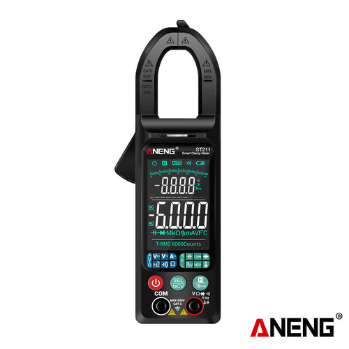 [EZR.2000056] Aneng ST211 Current AC Clamp Meter Ammeter 6000 Counts Big Color Screen Test AC DC Voltage