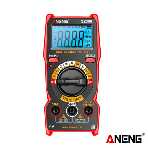 [EZR.2000068] Aneng SZ309 Multimeter Professional High Precision Digital Cary Small Size AC/DC Voltage