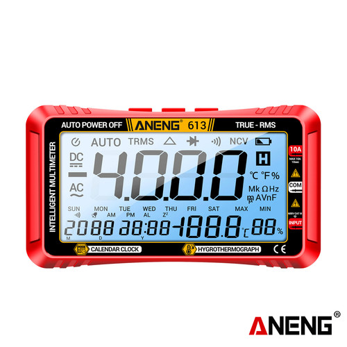 [EZR.2000070] Aneng 613 Smart Multimeters 3 in 1 DC/AC Voltage Capacitor Tester 4000 Counts 10A Current 600V