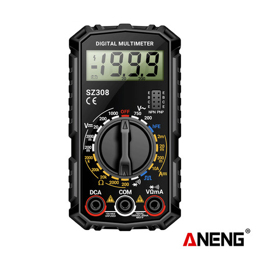 [EZR.2000086] Aneng SZ308 Square Wave Digital Tester 1999 Counts HFE Triode Buzzer Multimeter AC/DC Voltage 10A