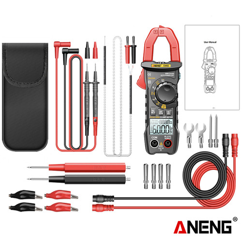 [EZR.2000105] Aneng CM82 Pro Clamp Meter DC/AC 600A Current Voltage 6000 Counts Multimeter Ammeter Tester Car Amp Hz Capacitance NCV Ohm Test