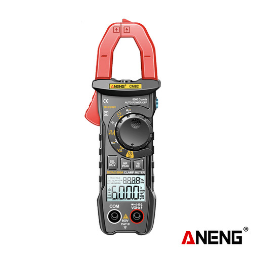 [EZR.2000106] Aneng CM82 Clamp Meter DC/AC 600A Current Voltage 6000 Counts Multimeter Ammeter Tester Car Amp Hz Capacitance NCV Ohm Test