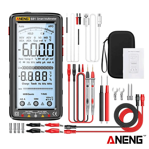 [EZR.2000209] Aneng 681 Pro Smart Digital Multimeter Rechargeable Capacitance Ori