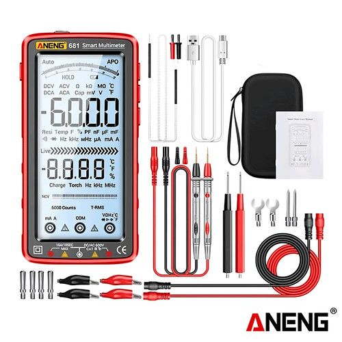 [EZR.2000211] Aneng 681 Pro Smart Anti-burn Rechargeable Multimeter Hz Diode Ori